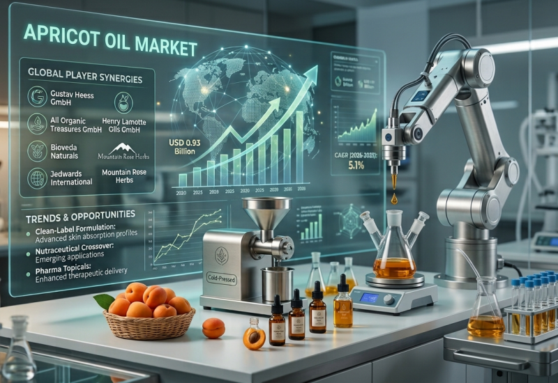 Apricot Oil Market Expected to Reach USD 1.51 Billion by 2035 as Demand for Natural & Sustainable Oil Solution Increases